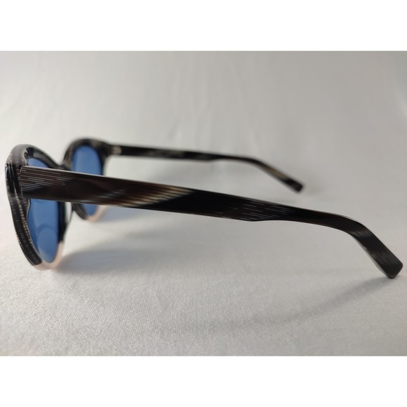 Warby Parker Piper 944 Sunglasses Striped Brown Grey 54-18-140 Blue Lens +‎ Case main image 5